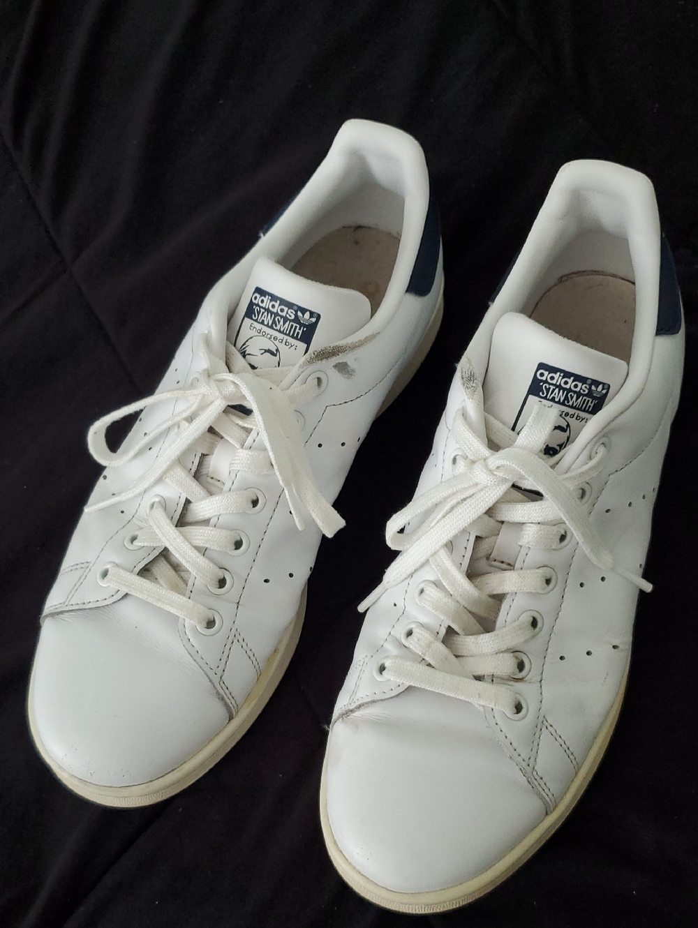 Men's Adidas Stan Smith White Originals Leather Classic Sneakers Size 9.5